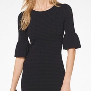 Michael Kors Bell Sleeve Cocktail Dress Black